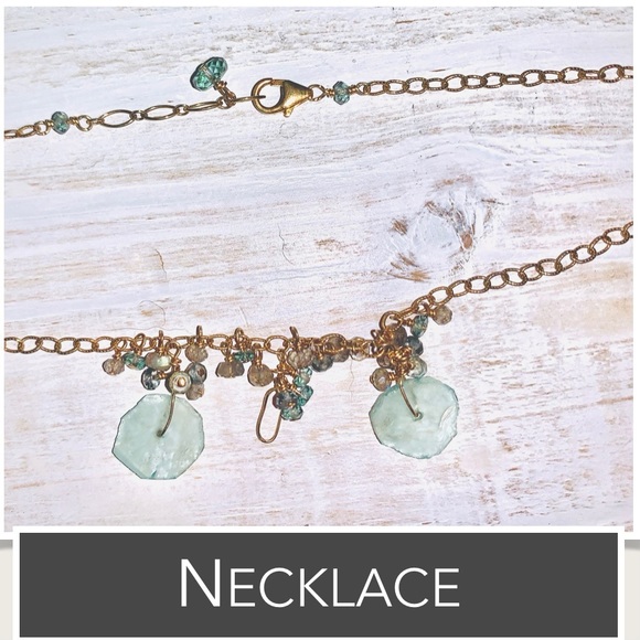 14K GF Sea Glass & Labradorite Necklace (14K Gold-Filled) - Picture 9 of 16